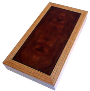 Gevin AD1104-01: Simple Wooden Backgammon Case - Closed