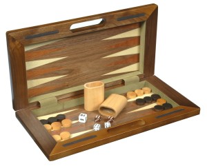 Gevin AF1601-03: 16-inch Walnut Hand-Carry Multi-Game Compendium - Open