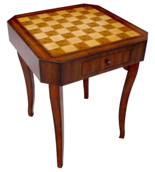 Gevin AF2201-01 - Antiquated Octagonal Chess Table Set