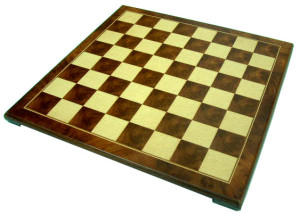 Gevin AJ1504-01: 15-inch Walnut Chess Board with Camphor Inlaid Frame and Legs