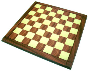 Gevin AJ1712-01: 17-inch Walnut Chess Board with Side Grooves