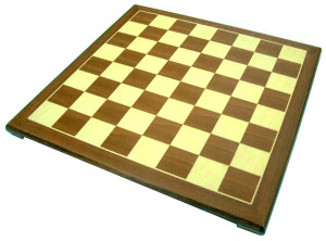 Gevin - AJ1801-02: 18" Chess Board with Walnut Inlaid Frame and Legs