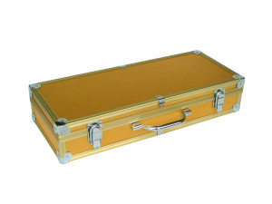 Gevin AL2009-01 - Aluminum Mahjong Case Set - Gold - Closed 2