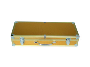 Gevin AL2009-01 - Aluminum Mahjong Case Set - Gold - Closed