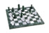 Gevin - 2174L - 18-inch Marble Chess Set with Green and White Squares and Green Frame