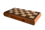 Gevin - AA1504-09: 15-inch Oak Folding Chess Case with Rounded Sides