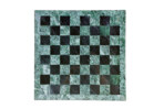 Gevin - MBB1604BGG - 16-inch Marble Chess Board (Black and Green Squares with Green Frame)