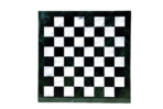 Gevin - MBB1604BWB: 16-inch Marble Chess Board (Black and White Squares with Black Frame)