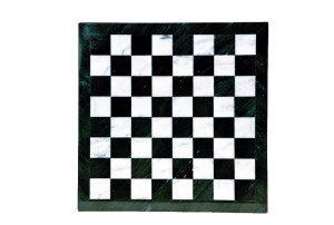 Gevin - MBB1604BWB: 16-inch Marble Chess Board (Black and White Squares with Black Frame)