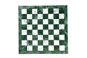 Gevin - MBB1x04GWG: Marble Chess Board (Green and White Squares with Green Frame)