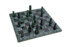 Gevin - 2174M (BLK / GRN / GRN): 16-inch Marble Chess Set (Black and Green squares with Green Frame)