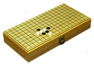 Gevin - AA1205-01 - 12-inch Simple Beech Wood Go / Gomoku Game Folding Case with Stones