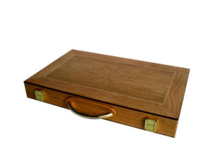 Gevin - AD1501-08 - 15-inch Oak Backgammon Case with Pattern
