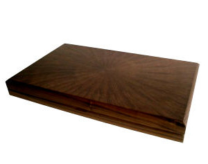 Gevin - AD1903-02 - 19-inch High-Grade Walnut Backgammon Case with Radial Pattern