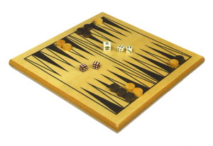 Gevin - AL1203-03 - 12-inch Multi-Game Board with Checkers and Backgammon - Backgammon Side