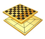 Gevin - AL1203-05 - 12-inch Multi-Game Board with Checkers and Nine Men's Morris