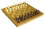 Gevin - AA1603-01 - 16-inch Folding Beech Chess Case with Extended Frame