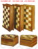 Gevin - AA1801-01 or AA1801-04 or AA1801-05 - 18-inch Folding Walnut Chess Case with Extended Frame