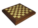 Gevin - AA1803-03 - 18-inch Walnut Chess Set with Removable Top