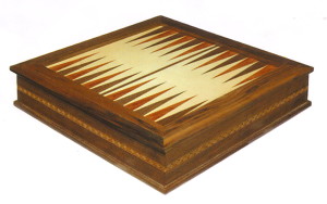 Gevin - AF1210-01 - 12-inch Walnut 7-in-1 Grand-Style Multi-Game Compendium Set - Backgammon Side