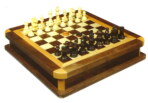 Gevin - AF1501-02 - 15.5-inch Walnut and Beech 8-in-1 Multi-Game Compendium Set with Slide-Out Boards