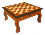 Gevin - AF1902-02 - 19-inch Chess Table with Curved Legs and Drawer