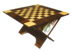 Gevin - AF2302-01 - 23-inch Cross-Leg Chess Table with Storage Room for Books