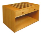 Gevin - AF2402-01 - 24-inch Beech Chess Table with Drawers