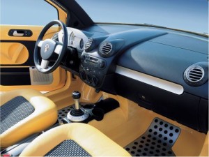 Volkswagen New Beetle Dune 2000 with easy-to-clean internal design