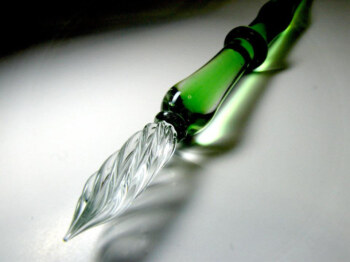 Gevin - Glass Pen - Green Transparent