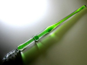 Gevin - Glass Pen - Green Transparent - Full Pen