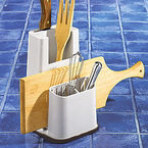 Gevin - GVP-3401 - As Seen on TV - Chopping Board and Knife Rack with Utensils Holder
