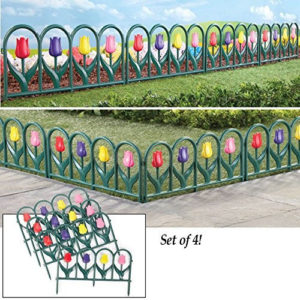 Gevin - GVY-189 - As Seen on TV - Tulip-Style Fence - Set of 4